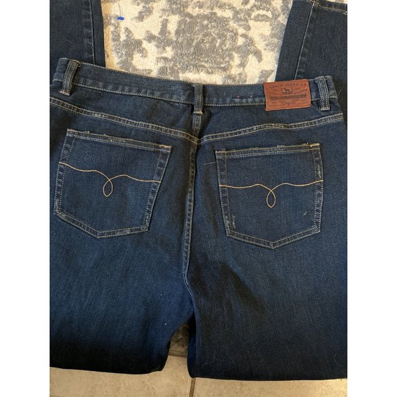Ralph Lauren jeans dark wash slightly distressed size women's 14 - Picture 5 of 9